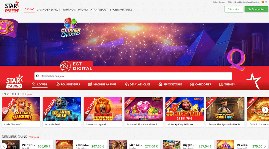 StarCasino interface